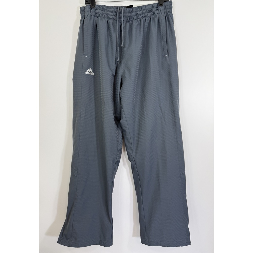 Adidas ClimaProof Wind Pants Men XL Grey Mesh Lined Track Rain Ripstop Zipper